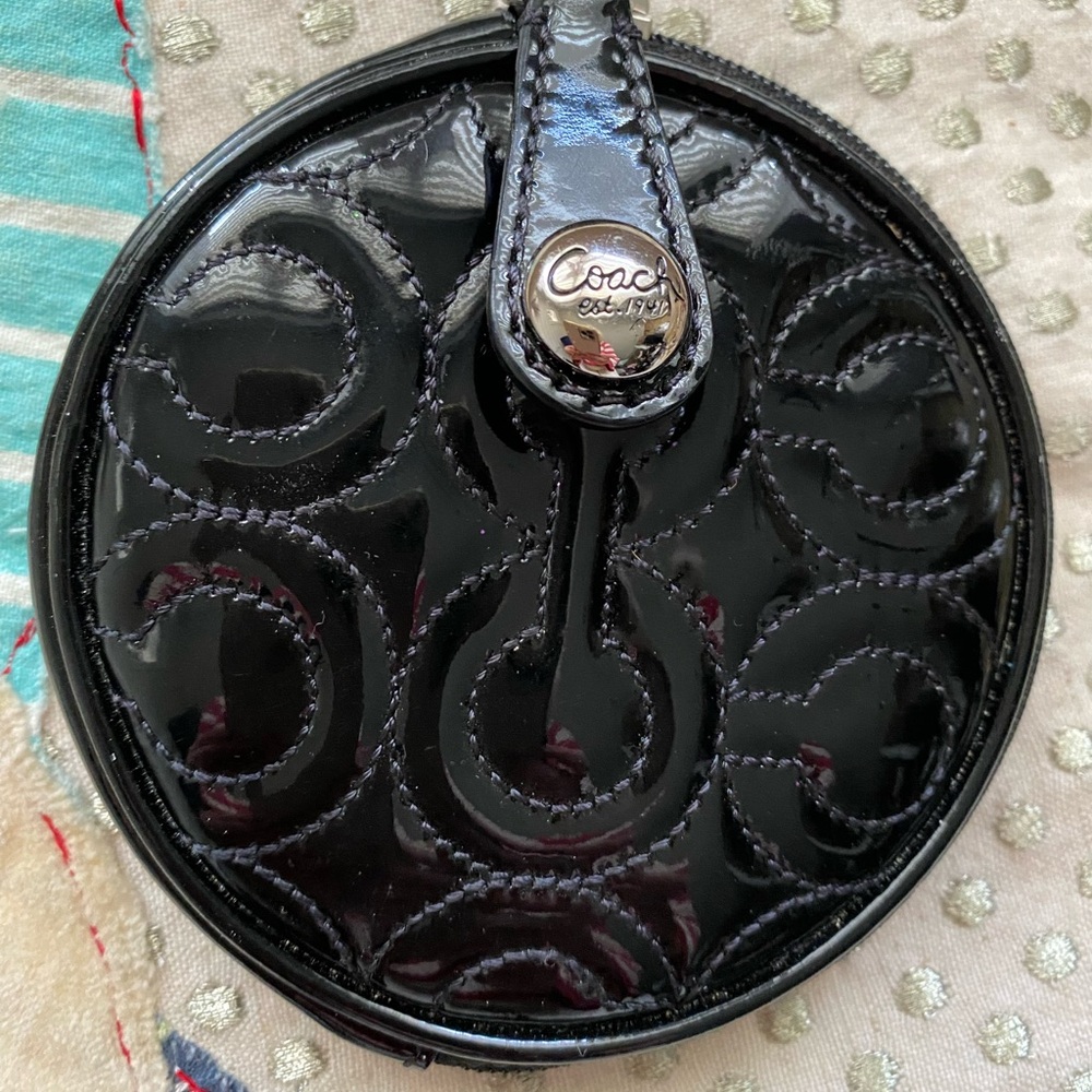 COACH Round Coin Case / Black